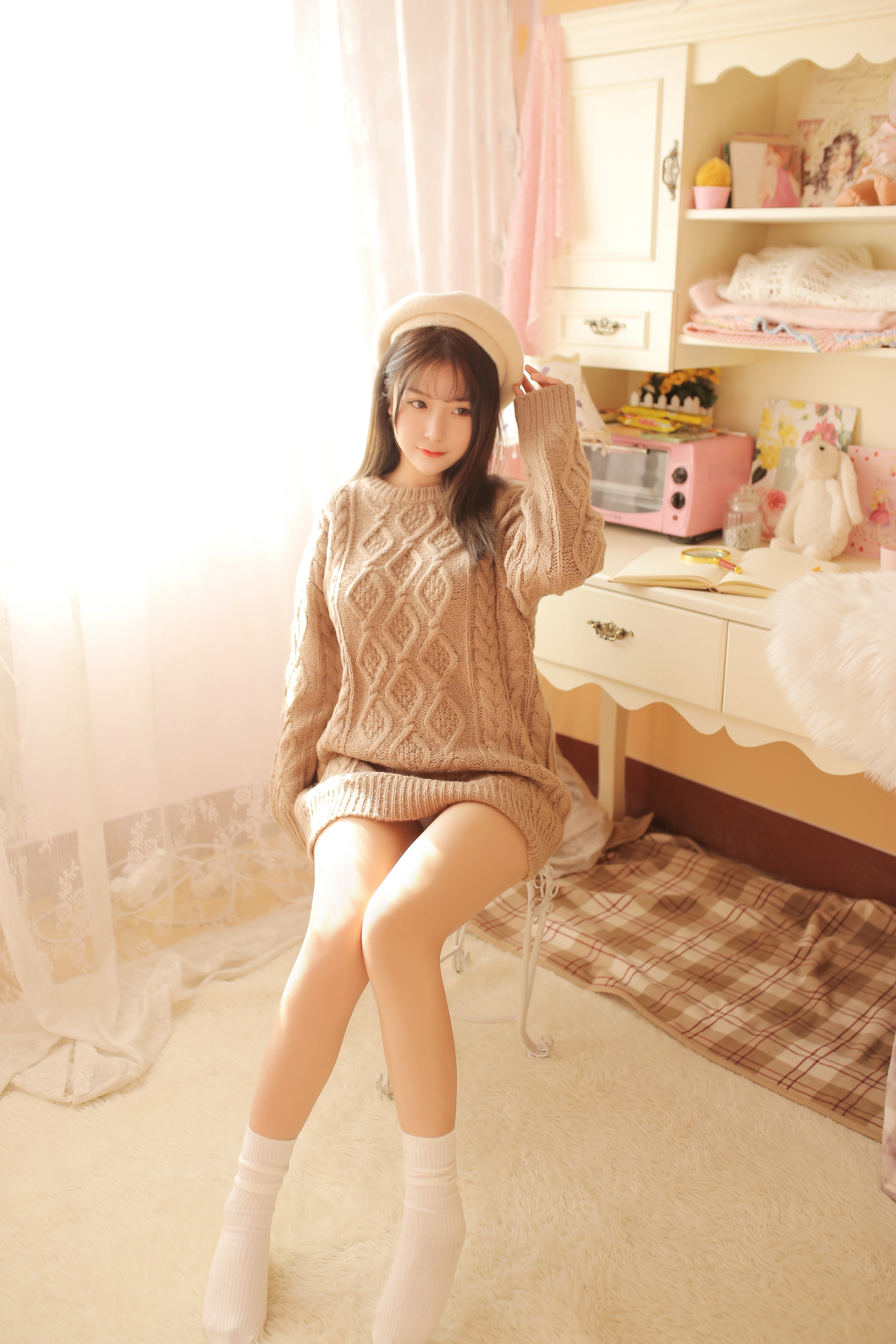 猫九酱·驼色毛衣-4